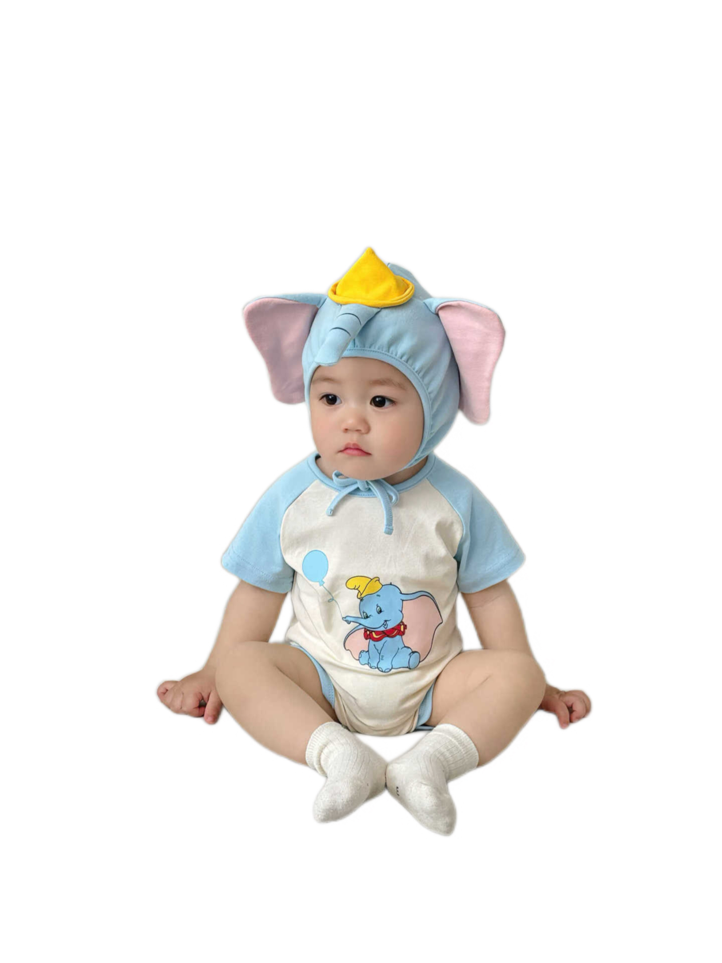 Baby Clothing Elephant - 3D 코끼리 프린트 아기 바디슈트 모자