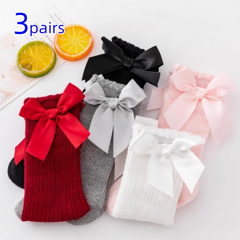Toddler Sock Set - 3 짝/대/세트 아기 소녀 양말 큰