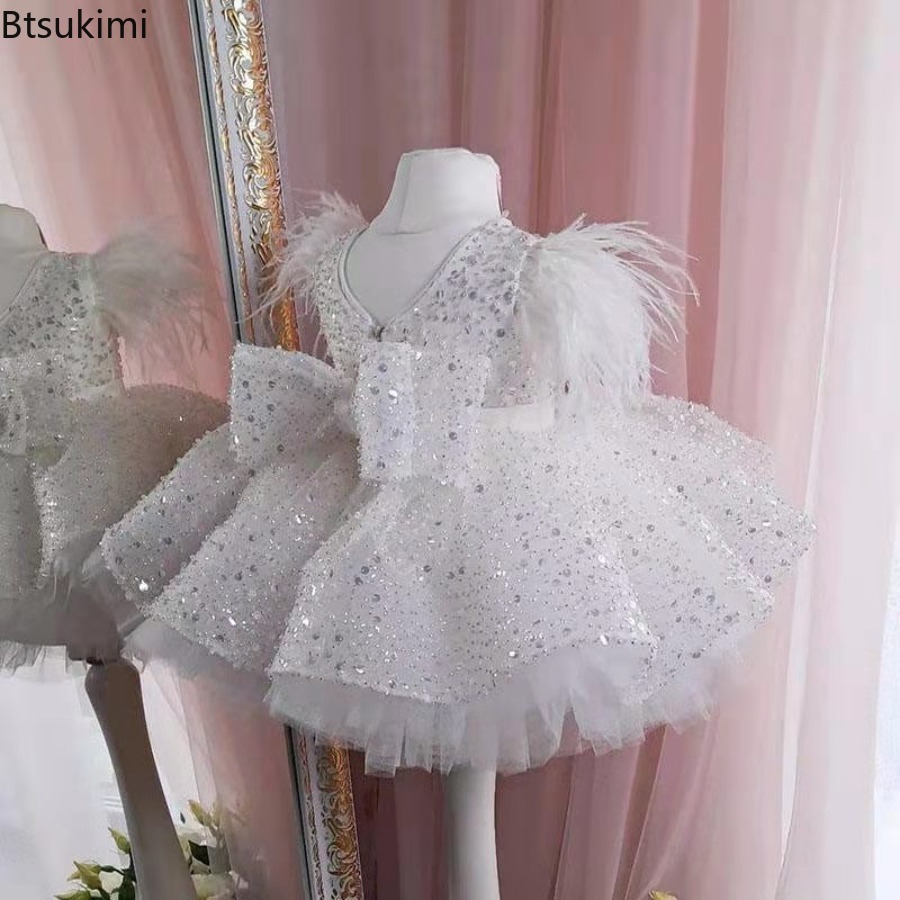 Baby Clothing 1 Year Old - 2026 아기 소녀 드레스 어린이 흰색