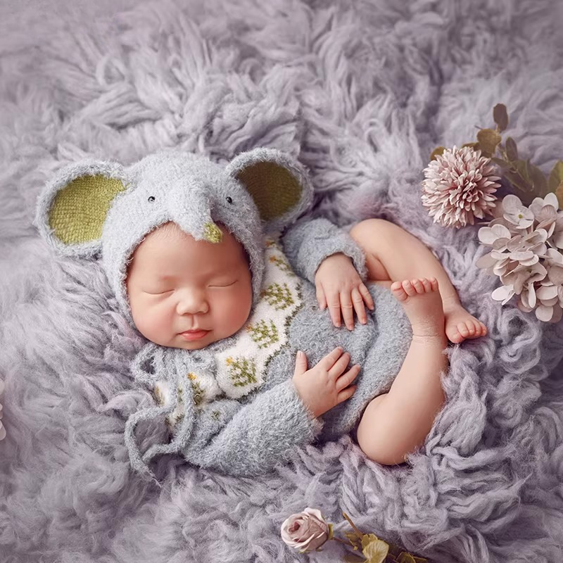 Baby Clothing Elephant - 신생아 사진 소품 귀여운 코끼리 배경