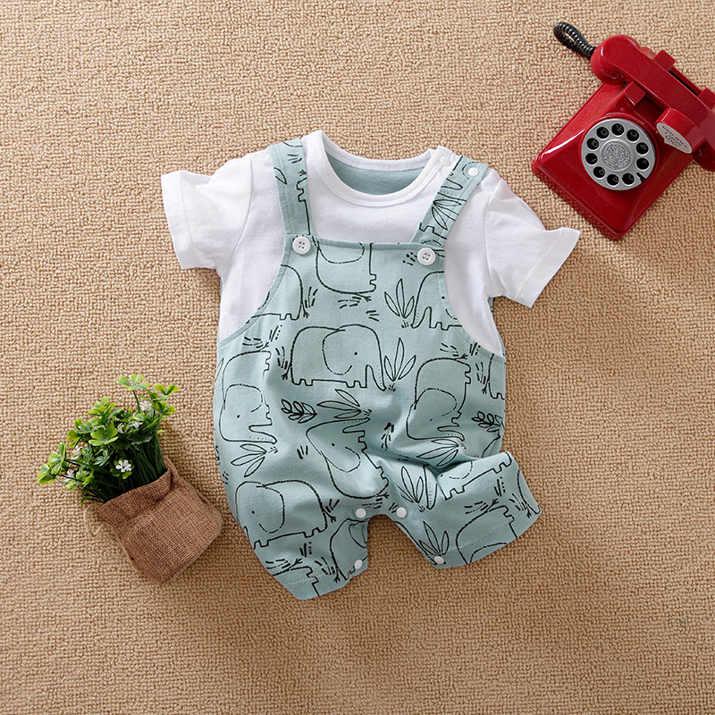 Baby Clothing Elephant - 귀여운 동물 코끼리 0-12 개월 신생아