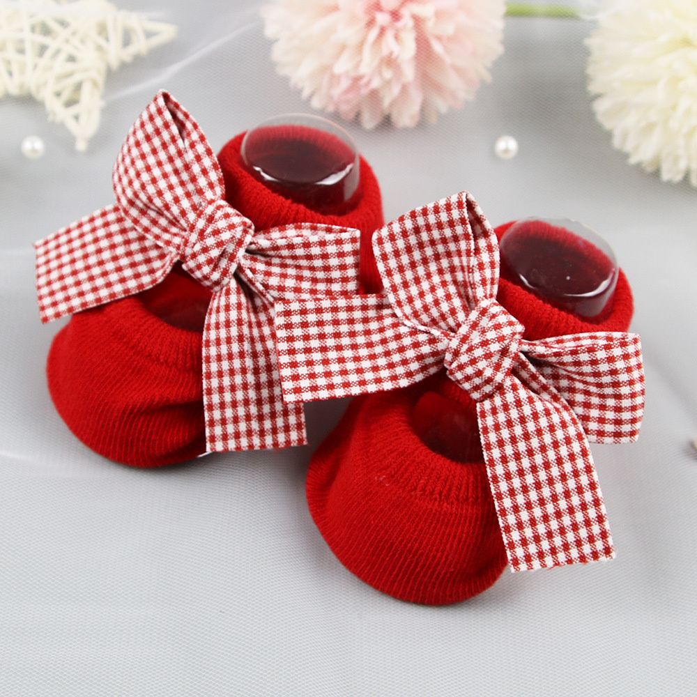 Toddler Sock Set - 크리스마스 선물 코튼 보우 헤어밴드 하트