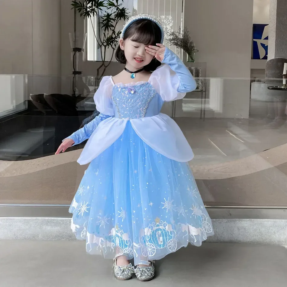 신데렐라 공주 코스프레 드레스 소녀 키즈 볼 가운 스팽 - Baby Clothing Europe 리뷰 및 가격