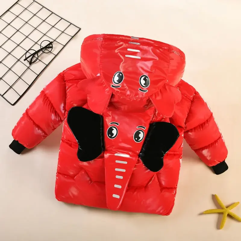 남아용 면 패딩 만화 3D 아기 코끼리 2024, 겨울 - Baby Clothing Elephant 리뷰 및 가격