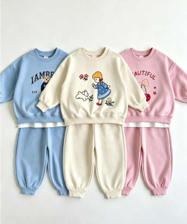 아기 다목적 만화 패턴 운동복 세트 어린이 긴 소매 운 - Baby Clothing Knitting Patterns 리뷰 및 가격
