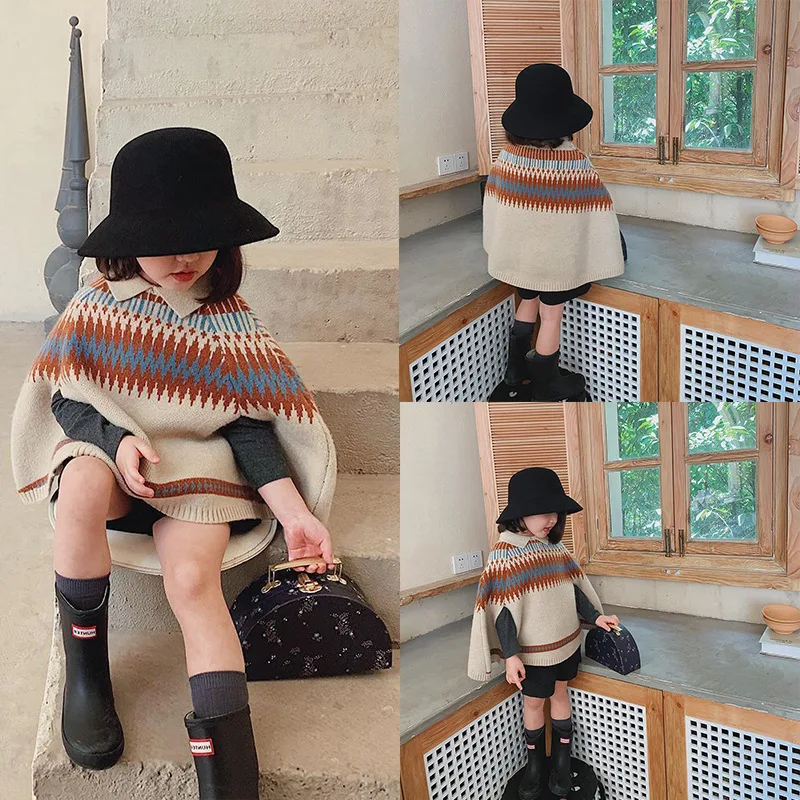 여아 케이프 한국 아동복, 대비색, 다이아몬드 격자 패 - Baby Clothing Knitting Patterns 리뷰 및 가격