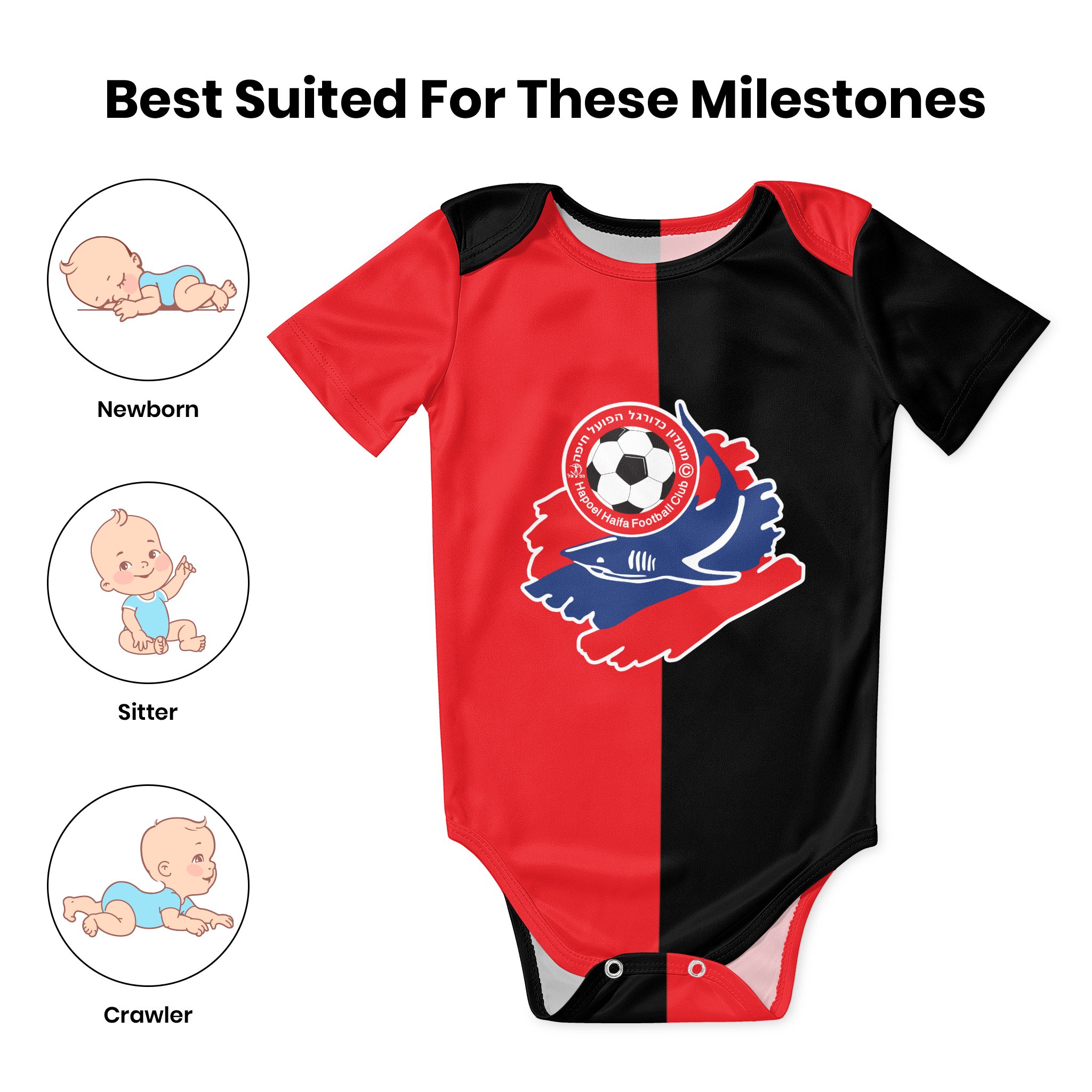 Hapoel Haifa 아기 바디수트, 유니섹스 셔츠, - Baby Clothing Newborn 리뷰 및 가격