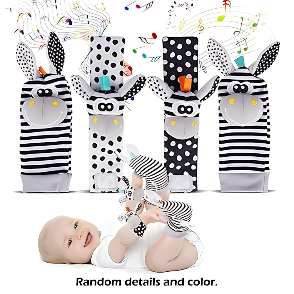 4 개/대 아기 유아 손목 딸랑이 양말 장난감 0-12 - Toddler Sock Set 리뷰 및 가격