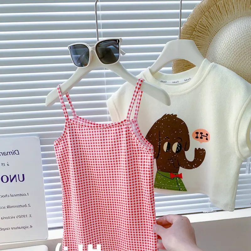 2025 여름 신상 여아 정장 만화 귀여운 코끼리 조끼 - Baby Clothing Elephant 리뷰 및 가격