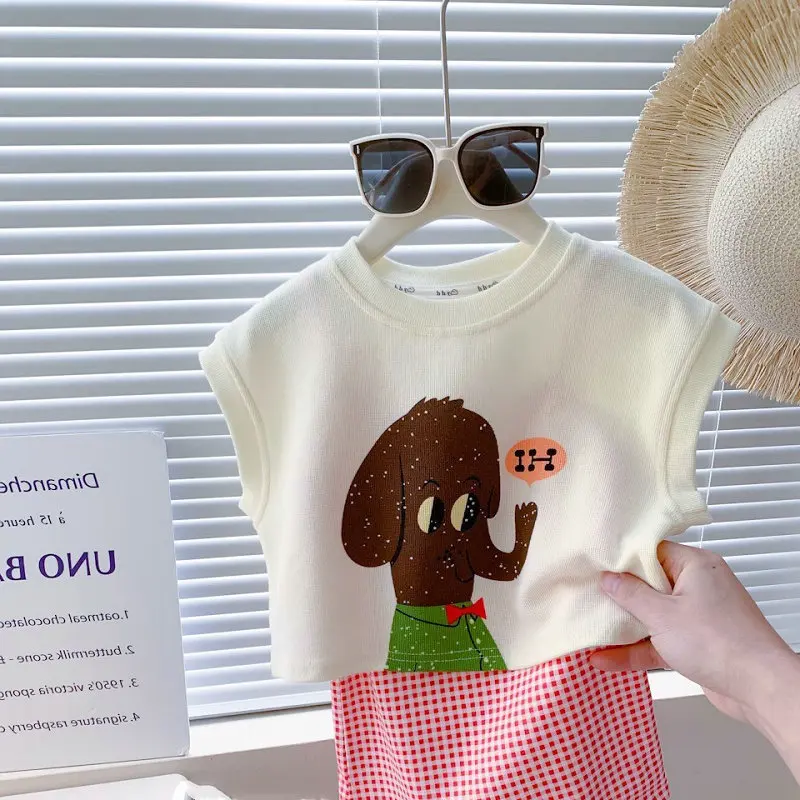 2025 여름 신상 여아 정장 만화 귀여운 코끼리 조끼 - Baby Clothing Elephant 리뷰 및 가격
