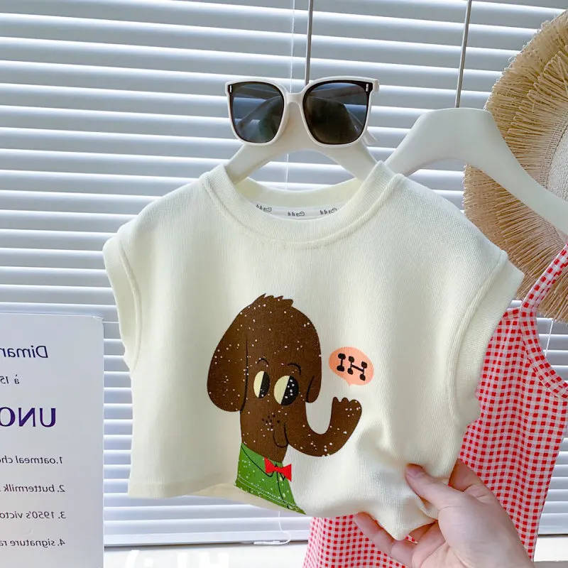 2025 여름 신상 여아 정장 만화 귀여운 코끼리 조끼 - Baby Clothing Elephant 리뷰 및 가격