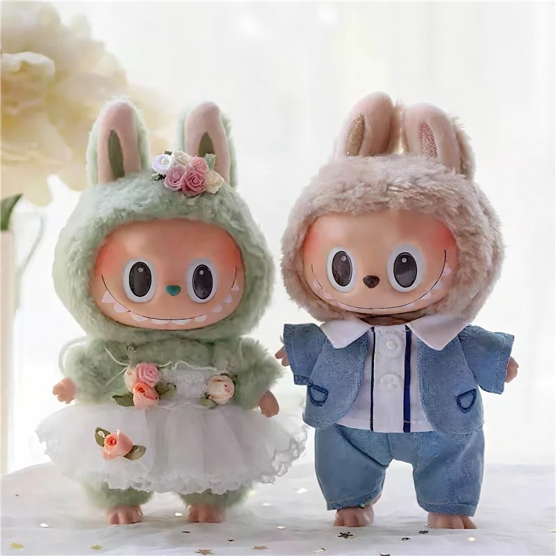 15 17cm 라부부 인형 웨딩 연인 드레스 의상 쉬폰 - Baby Clothing 1 Year Old 리뷰 및 가격