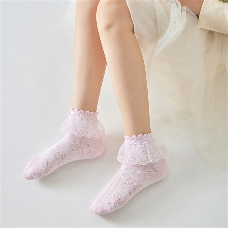 5켤레/세트 아동 여아 여름 얇은 양말 레이스 프릴 공 - Toddler Sock Set 리뷰 및 가격