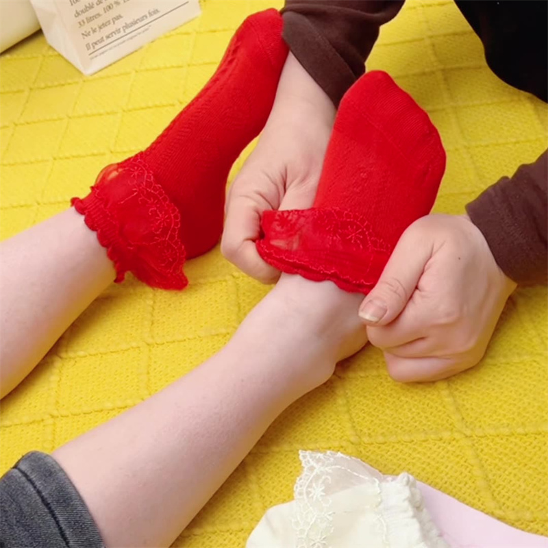 5켤레/세트 아동 여아 여름 얇은 양말 레이스 프릴 공 - Toddler Sock Set 리뷰 및 가격