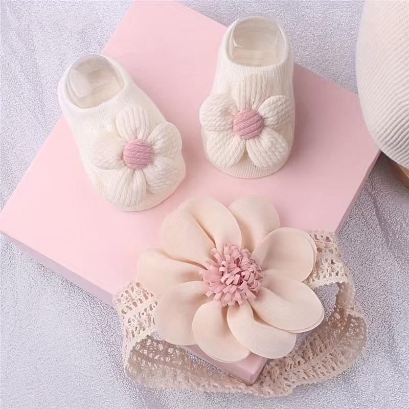 아기 꽃 머리끈 양말 세트, 아동 보트 양말, 바닥 양 - Toddler Sock Set 리뷰 및 가격