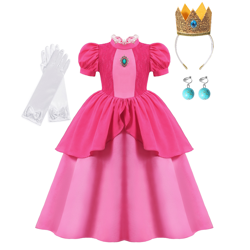 복숭아 코스프레 드레스 소녀 영화 역할 공주 멋진 카니 - Baby Clothing Europe 리뷰 및 가격