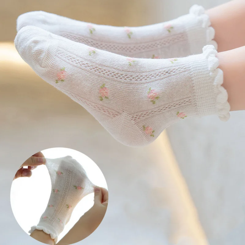 어린이 양말 5 짝/몫 봄 여름 면화 소녀 양말 어린이 - Baby Clothing Patterns Free 리뷰 및 가격