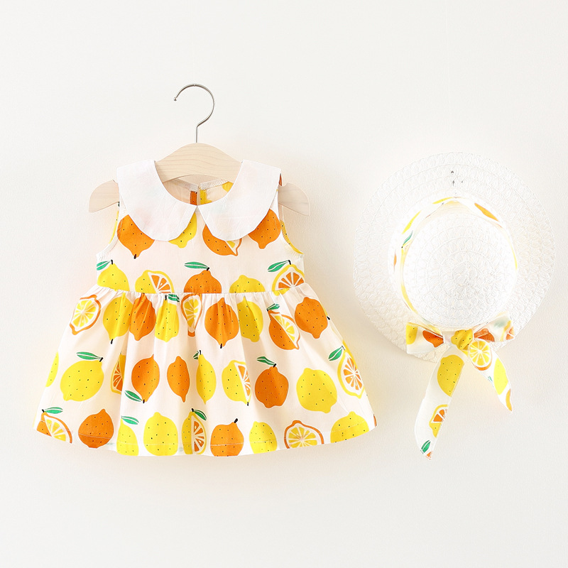 여름 아기 소녀 드레스 어린이 의류 민소매 레몬 공주  - Baby Clothing Patterns Free 리뷰 및 가격