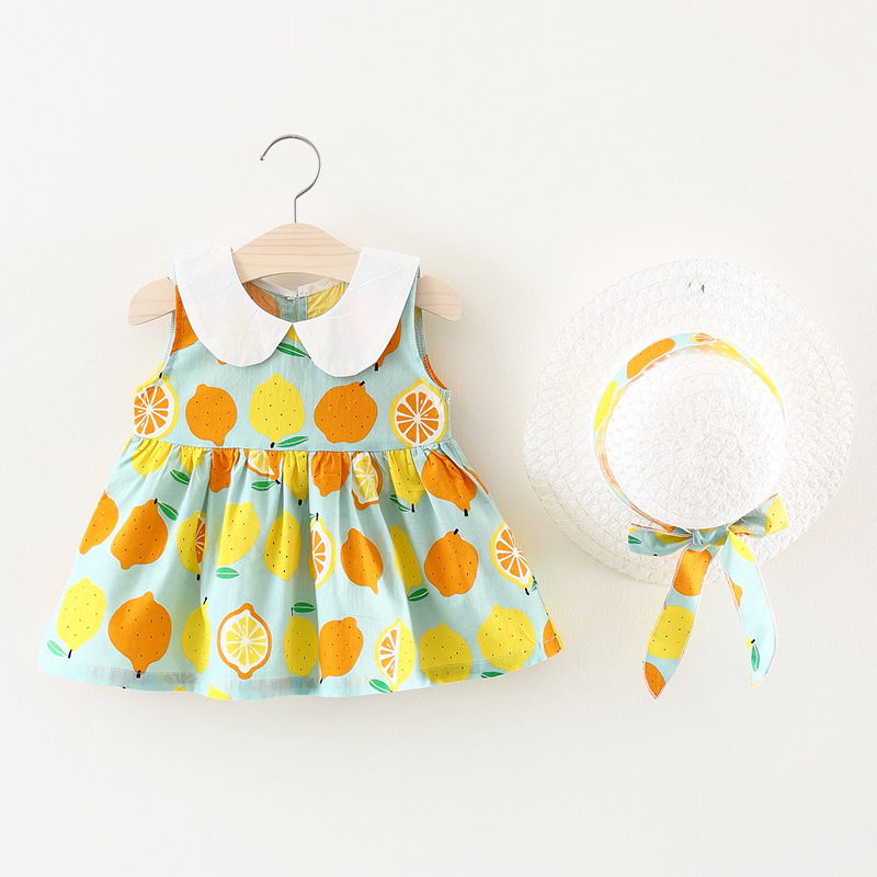 여름 아기 소녀 드레스 어린이 의류 민소매 레몬 공주  - Baby Clothing Patterns Free 리뷰 및 가격