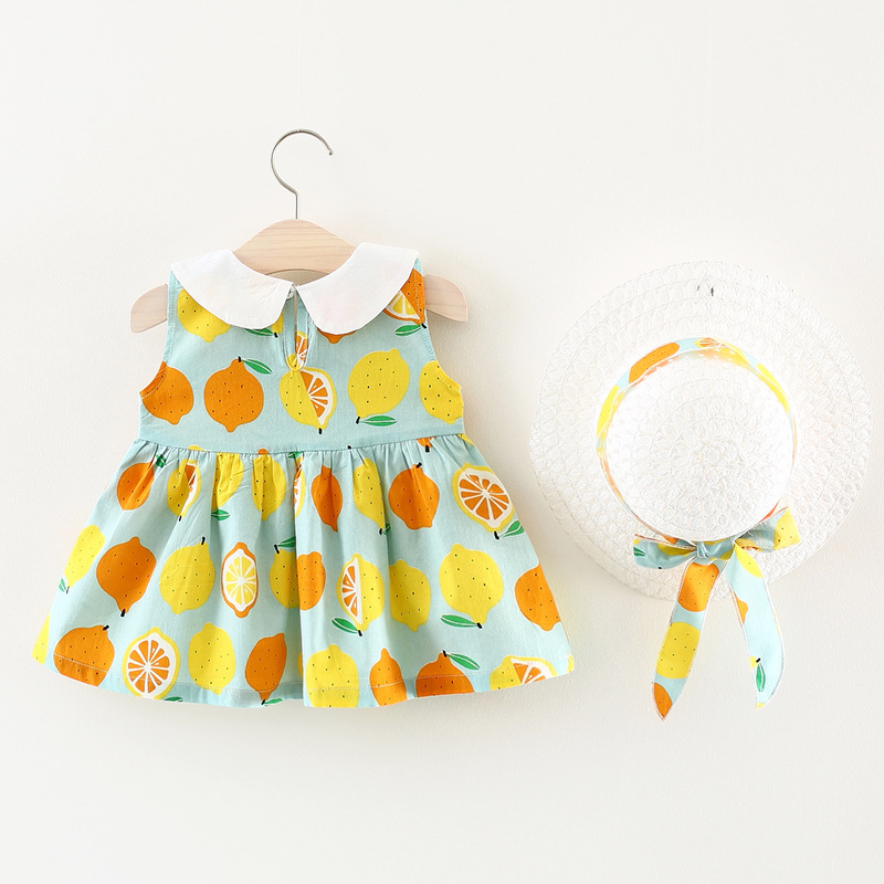 여름 아기 소녀 드레스 어린이 의류 민소매 레몬 공주  - Baby Clothing Patterns Free 리뷰 및 가격