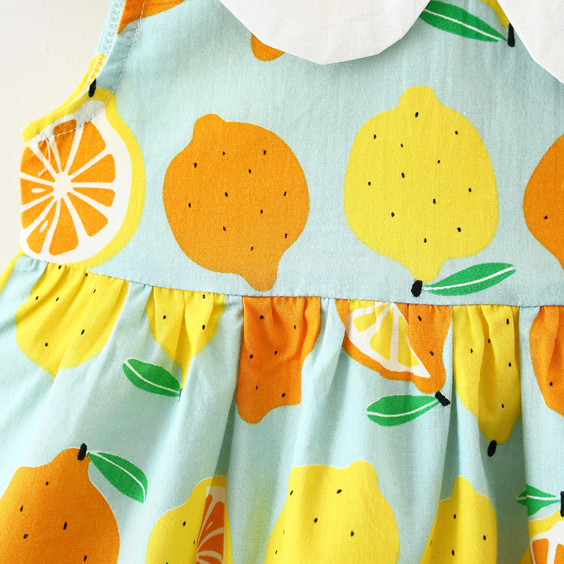 여름 아기 소녀 드레스 어린이 의류 민소매 레몬 공주  - Baby Clothing Patterns Free 리뷰 및 가격