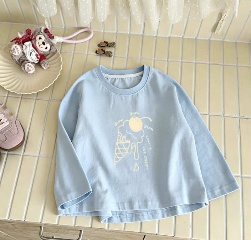 유아용 만화 코끼리 아이스크림 새 긴팔 티셔츠 가벼운  - Baby Clothing Elephant 리뷰 및 가격
