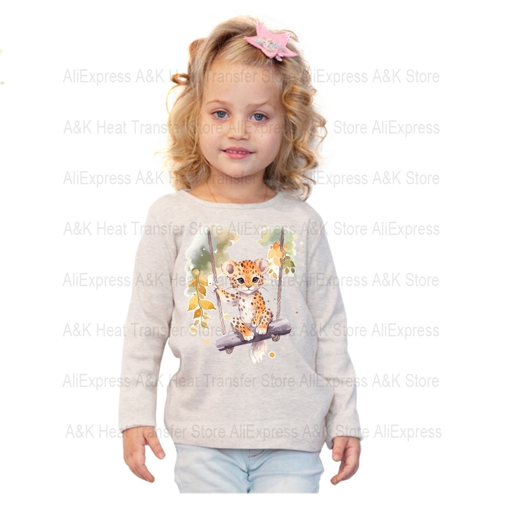 아기 동물 그네 그림 열전사 스티커, 아동복용 코끼리  - Baby Clothing Elephant 리뷰 및 가격