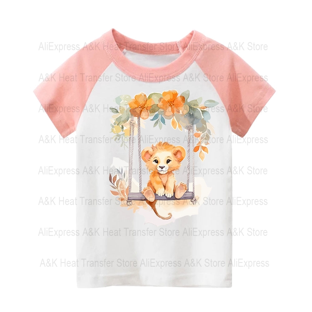 아기 동물 그네 그림 열전사 스티커, 아동복용 코끼리  - Baby Clothing Elephant 리뷰 및 가격