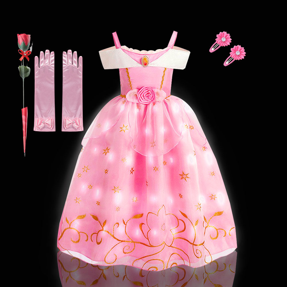 LED 라이트 업 수면 미녀 핑크 공주 원피스, 오프  - Baby Clothing Europe 리뷰 및 가격