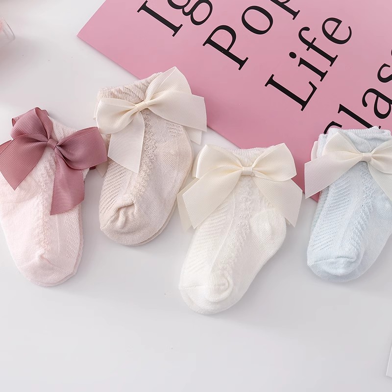 3 짝/몫 여름 아기 메쉬 양말 Bowknot 부드러운 - Toddler Sock Set 리뷰 및 가격