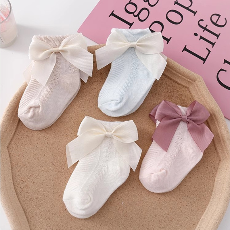 3 짝/몫 여름 아기 메쉬 양말 Bowknot 부드러운 - Toddler Sock Set 리뷰 및 가격