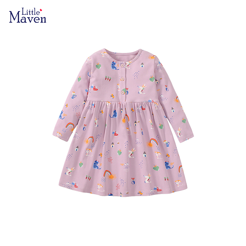 리틀 메이븐 여아용 코스튬 유니콘 긴팔 코튼 원피스,  - Baby Clothing Patterns Free 리뷰 및 가격